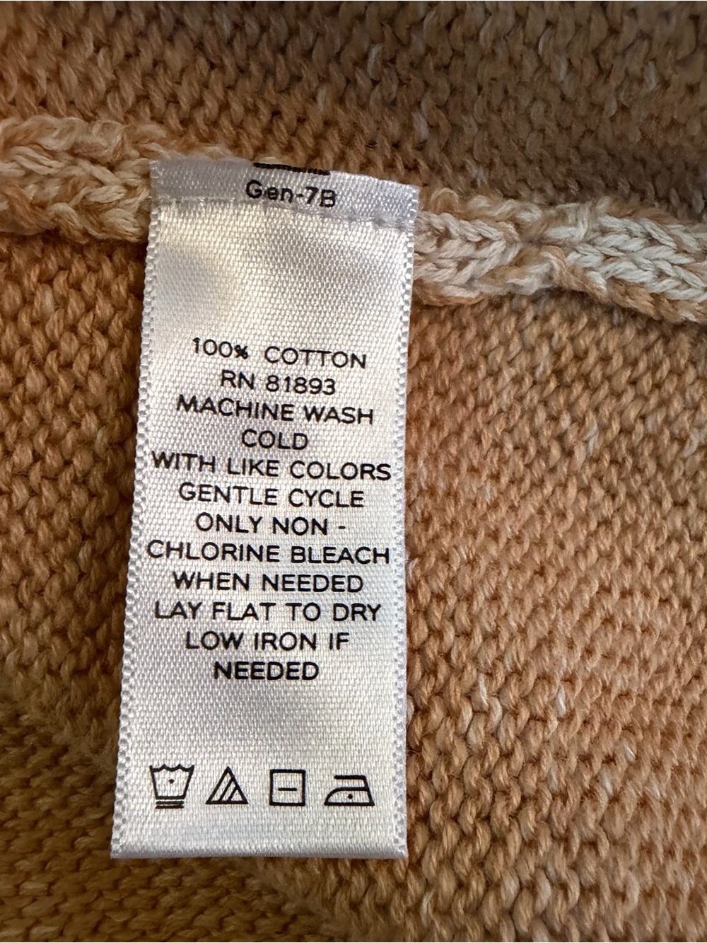 Liz Claiborne Cable-Trim Button Cardigan - Tan - Picture 7 of 7